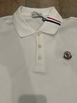 Moncler White Polo Shirt – Men’s Large – Like New