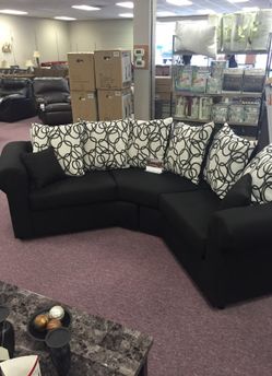 Black and white sectional
