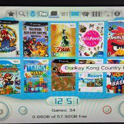 Wii with 5000 Retro Games
