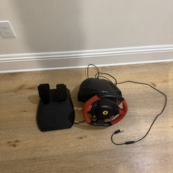 Ferrari Racing Wheel & Pedals – PS/Xbox/PC Gaming Setup