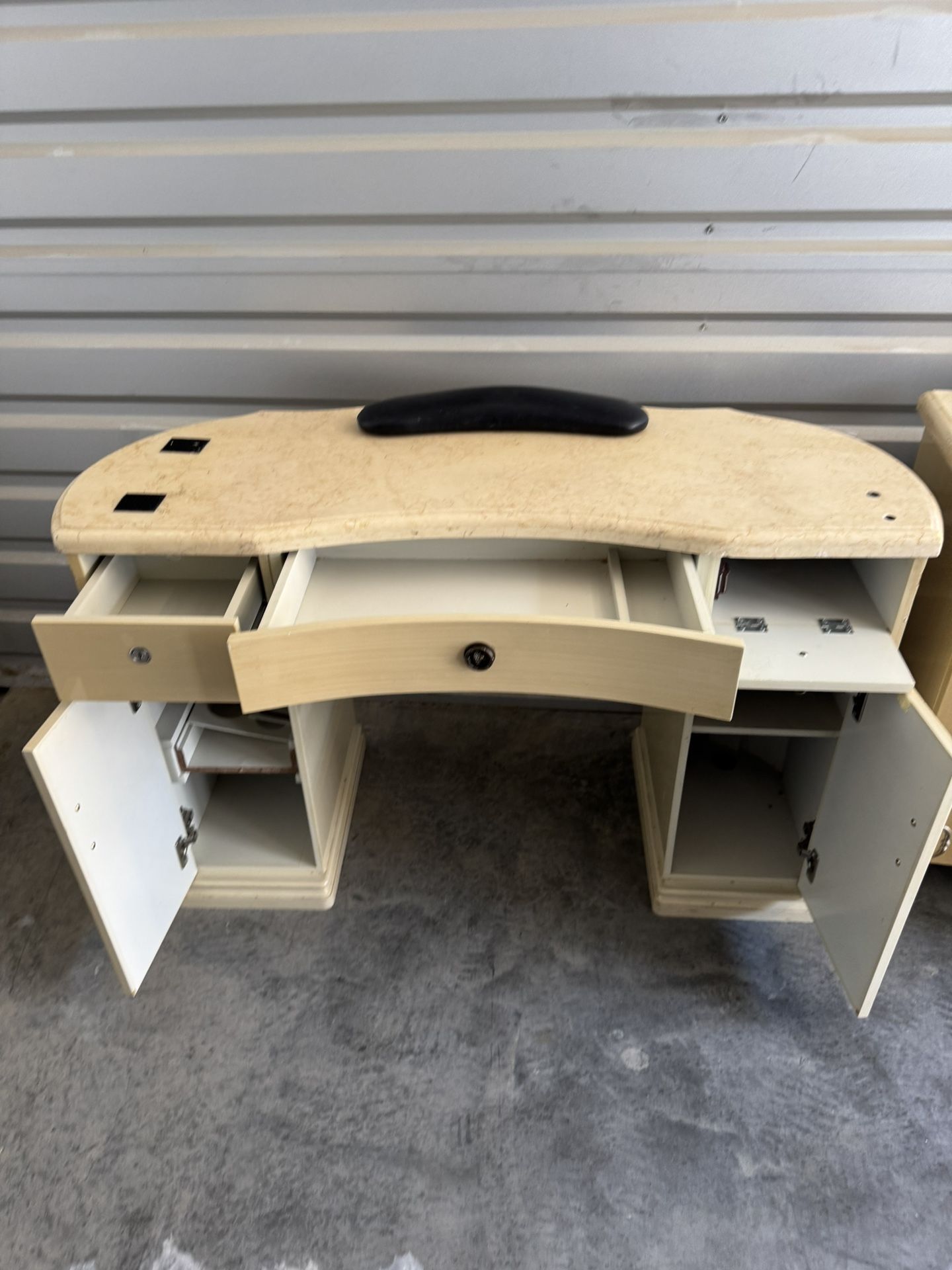 Marble top table with storage! Manicure Table Or Any Other Used / Local Delivery Available 