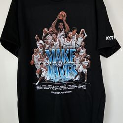 CLIPPERS MAKE WAVES XL FAN T-Shirt 2026 Post Season Game Shirt Team Roster
