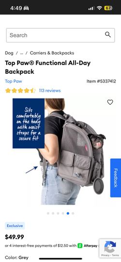 Top Paw Backpack