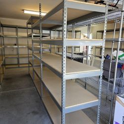 Industrial Quality Warehouse Shelves 48 in W x 24 in D 5 Tier Level Storage Rack Shelves Delivery Available