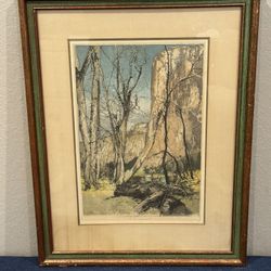 LUIGI KASIMIR (1(contact info removed)) Signed Original Color Etching/Aquatint "El Capitan"