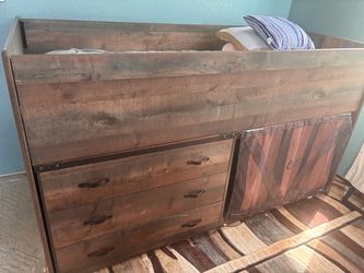 Twin captain bed