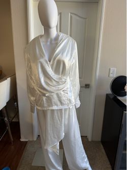 JLUXLABEL White Satin 2 Piece Set size : xs