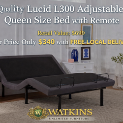 🔥 Lucid L300 Queen Size Adjustable Bed Frame – Like New! 🔥FREE DELIVERY 🚚