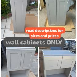 New Kitchen Wall Cabinets! Light GREY SHAKER! PRICES ARE LISTED ON THE DESCRIPTION!👁