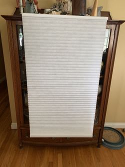 White blinds cordless. 28” x 54” plus