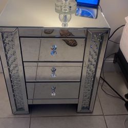 Mirrored Nightstand 