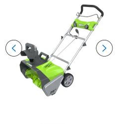 Green Works Corded Snowblower!