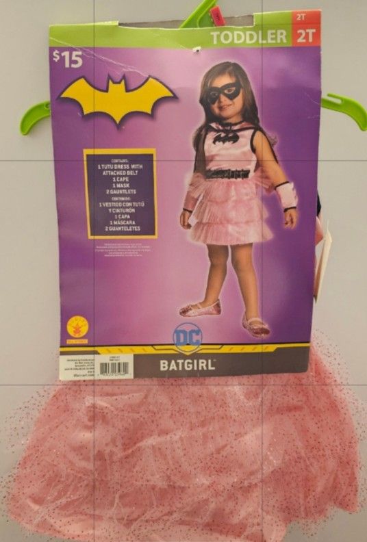 Pink Batgirl Toddler Halloween Costume Size 2T