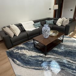 Italian-Inspired Real Leather Modular Sectional