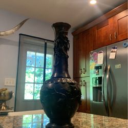 Antique Japanese Bronze Vase 