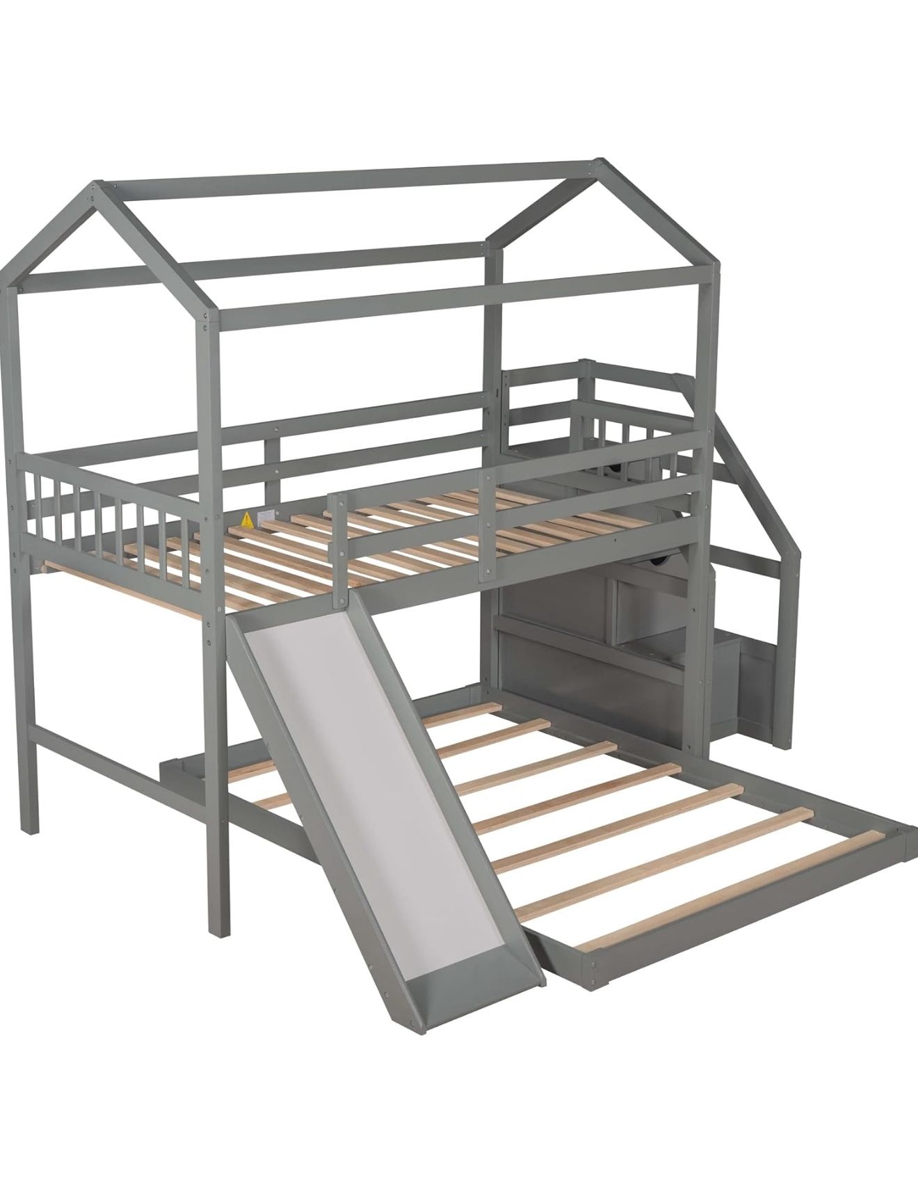 bunk bed twin with slide 