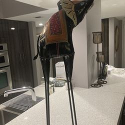 Tall Metal Elephant Statue 