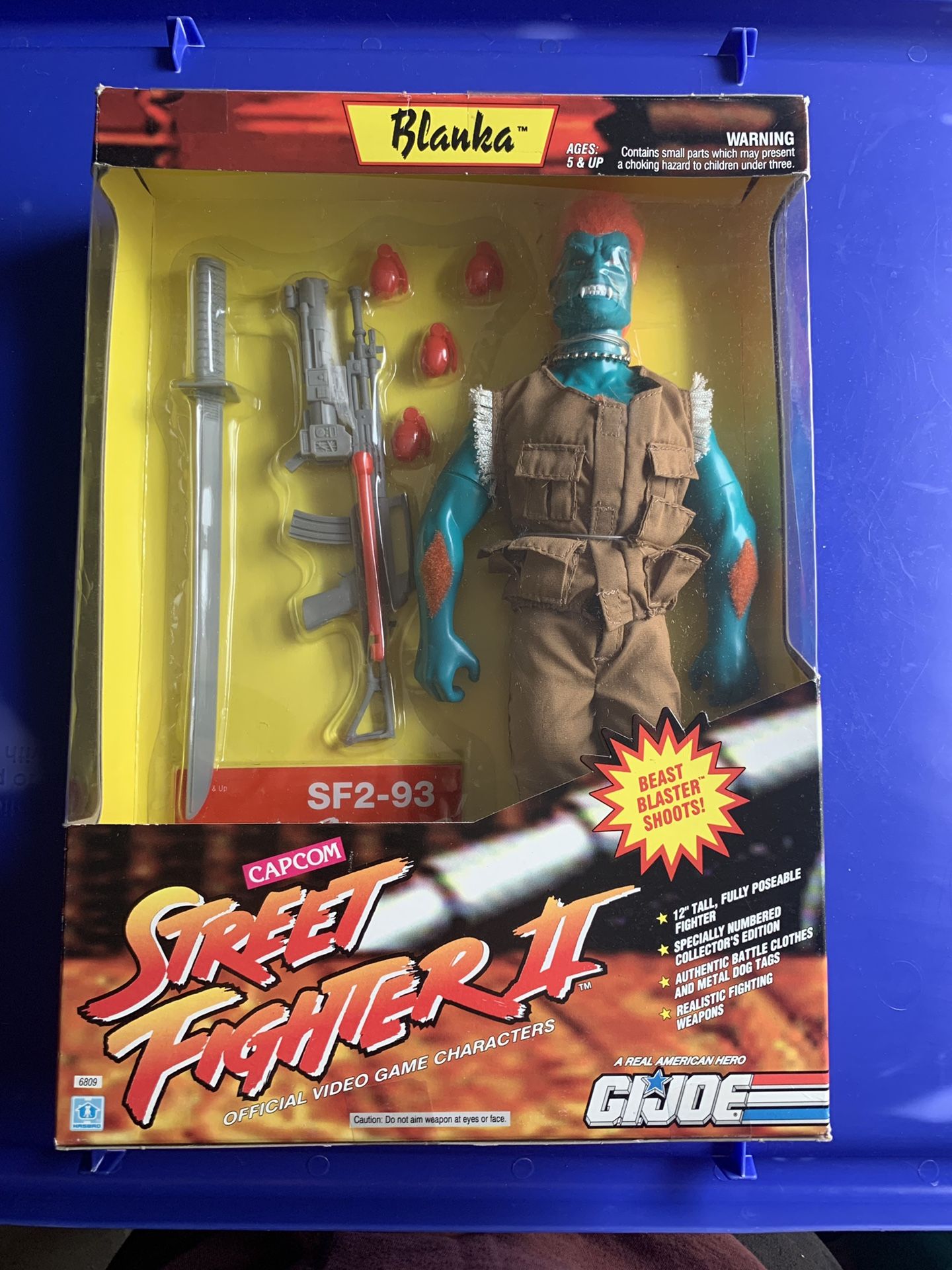 Gi joe gijoe street fighter blanka Figure 12” Toy