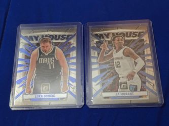 Luka Dončić & Ja Morant and luka doncic  Donruss Optic My House Cards