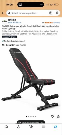 FLYBIRD Adjustable Weight Bench