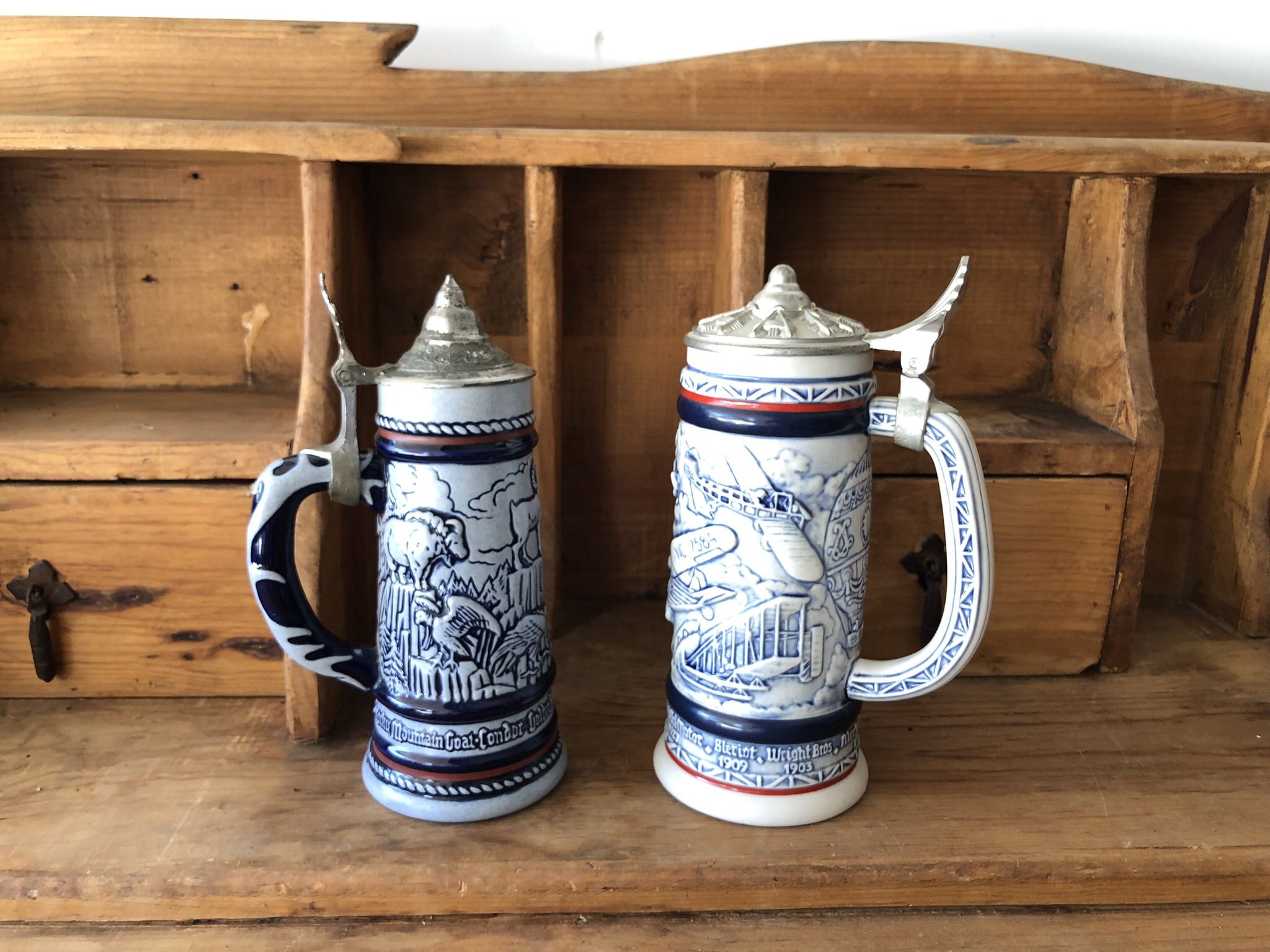 2 Vintage steins 