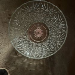 Vintage Crystal Punch Bowl