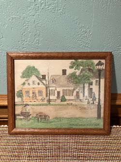 Vintage Millinery and The Golden Ball Framed Print (Colonial Williamsburg, VA)