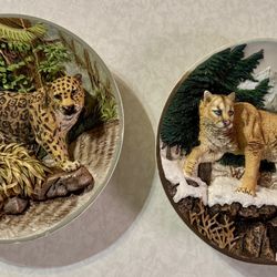 Bradford Exchange 3-D Big Cat Collectors Plates