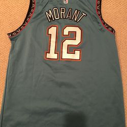 #12 Ja Morant Vancouver Grizzlies Memphis Men's Throwback TEAL/WHITE Jersey
