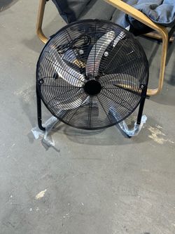 4650 CFM 20 Inch High Velocity Floor Fan, 5 Aluminum Blades Box Fan with 3 Speeds, 360° Tilt, Heavy Duty Meta, Industrial