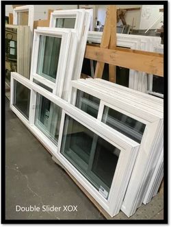 White Vinyl Double Slider XOX Windows