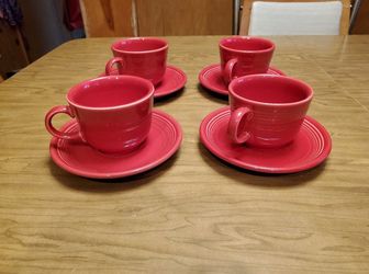 Fiestaware Cups and Saucers Sets
