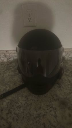 Black Full-Face Motorcycle Helmet
