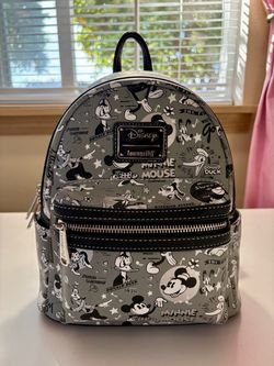 Black & White Loungefly Disney Classic Characters Mini Backpack