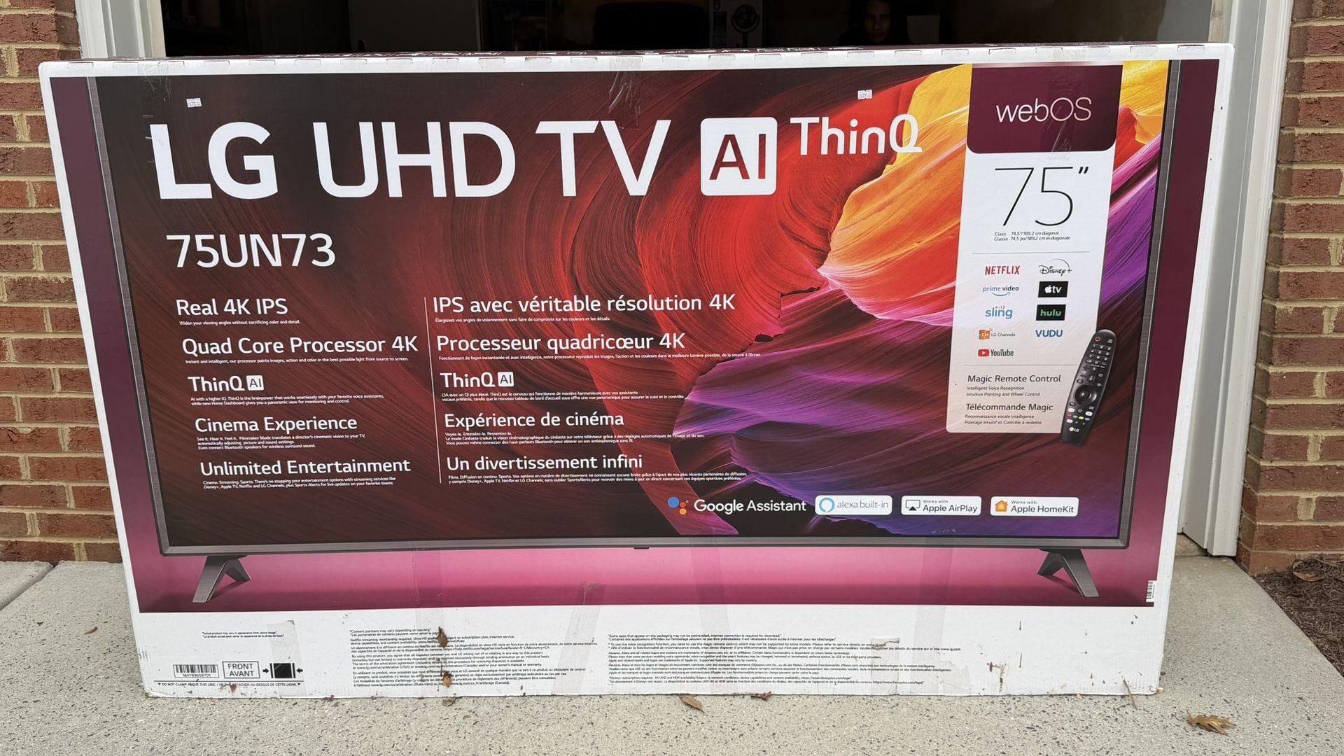 LG 75” TV