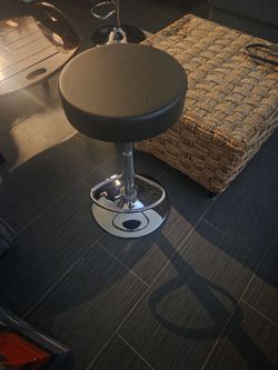 Leather barstool