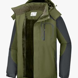 CAMEL CROWN Men's Ski Snow Jacket Waterproof Winter Snow Coat Windproof Warm Fleece Lining Hooded Parka Rain Jacket