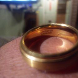 Tungsten Carbide Gold Ring