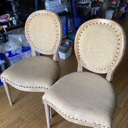 Solid Wood Two Big Size Chairs For $50 Both