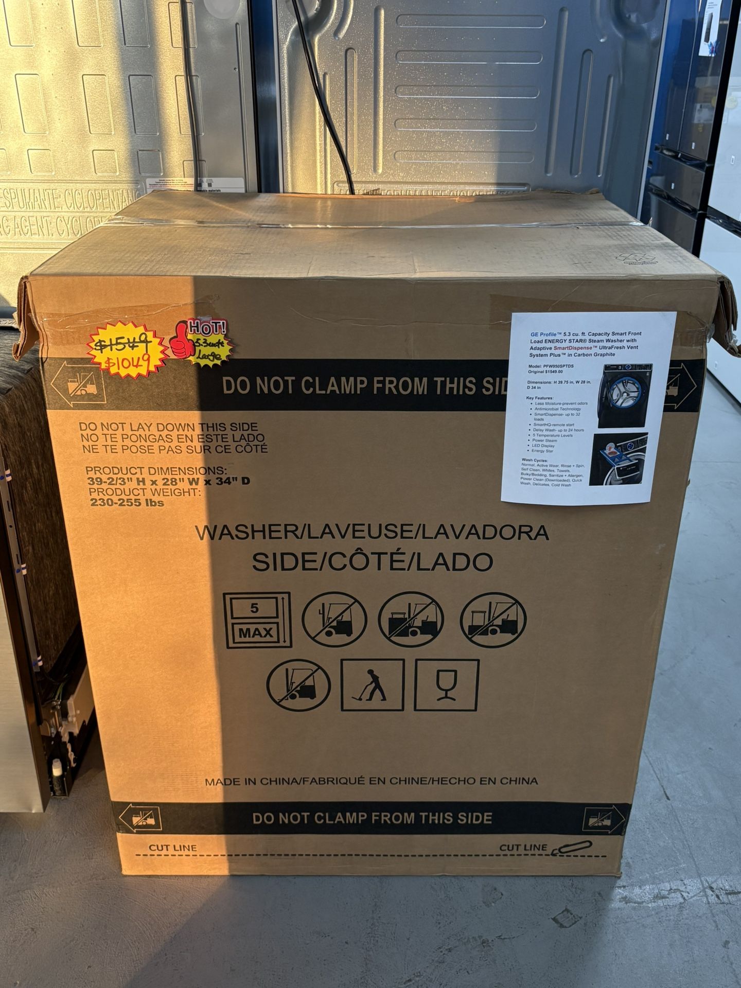 GE Brand New Large Capacity Washer‼️5.3 cu.ft🔥