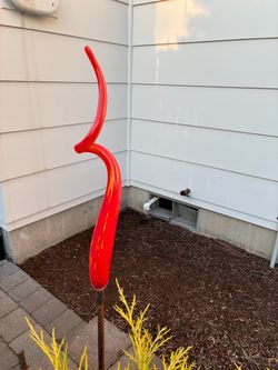 Blown Glass Garden Art $75 Each