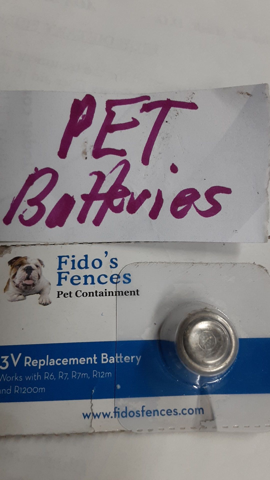 Pet Batteries all types and sizes