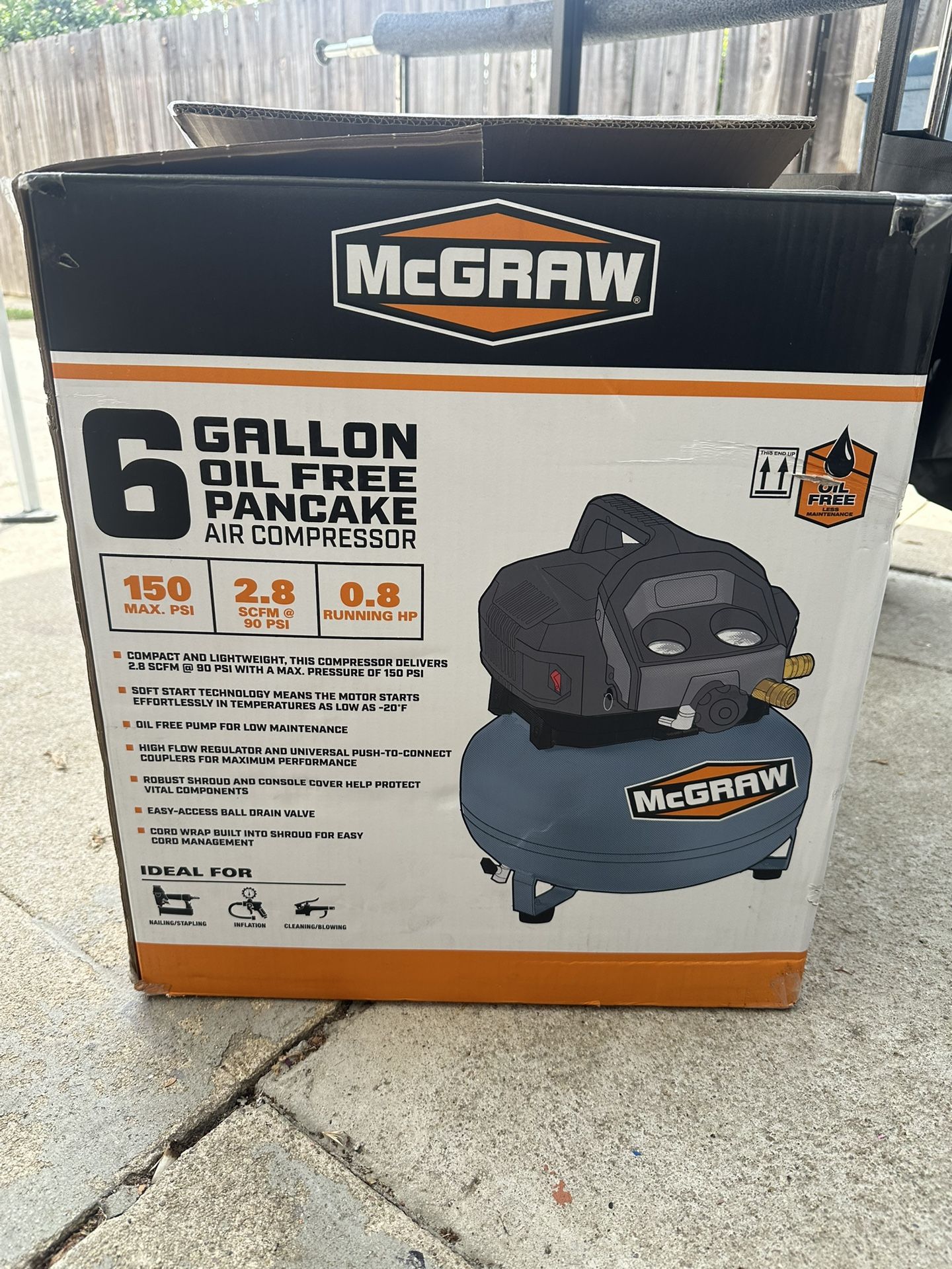 McGraw 6gallon Pancake Air Compressor