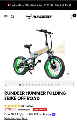 Rundeer ebike foldable