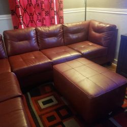 Nearly New Leather Sectional 