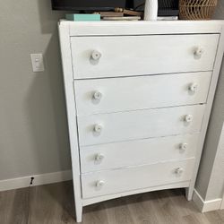 White Wood Dresser 