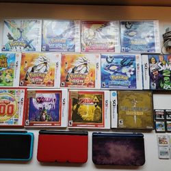ImageShare\Nintendo 3DS XL 2DS System Lot   Bundle - 3DS + DS Games- Pokemon +Mario+ Zelda