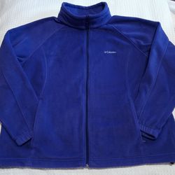 Columbia Purple Fleece Zip-Up Sweater Adult Size 3X $10