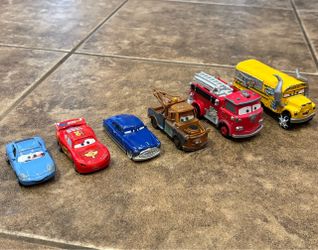6 metal Disney Cars