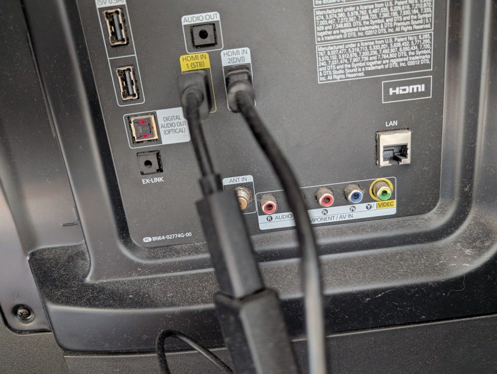 Samsung HDTV lcd and holder